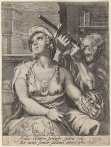 Astronomy by Cornelis Jacobsz Drebbel, after Hendrik Goltzius