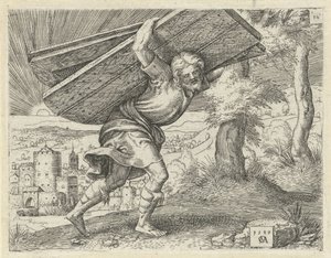 Samson Carrying the Gates of Gaza (series title: History of Samson) by Cornelis Massijs