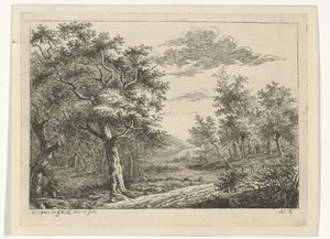 Landscape with Figures and Cattle (series title: Landscapes with Cattle) by Cornelis Ouboter van der Griendt