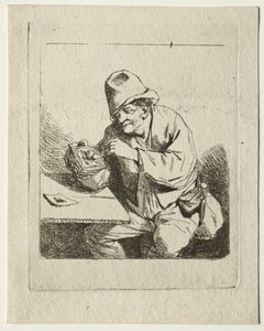 Peasant Lighting his Pipe by Cornelis Pietersz Bega