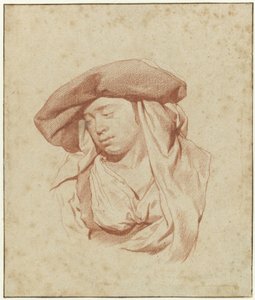 Study of a Woman, Bust Length, Facing Slightly Left and Looking Down