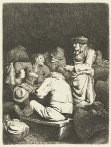 Landlady and Company in Tavern by Cornelis Pietersz. Bega