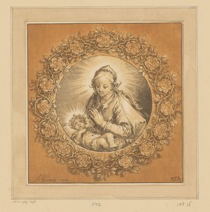 Mary with Christ Child by Cornelis Ploos van Amstel (signed by artist)