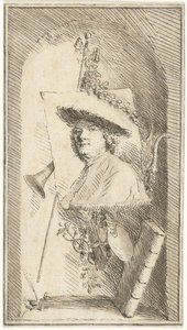 Self-Portrait of Cornelis Ploos van Amstel by Cornelis Ploos van Amstel (signed by artist)