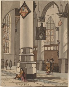 Church Interior by Cornelis Ploos van Amstel