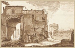 Gate with Traveler and Mule