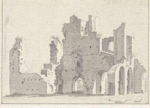 The Ruin of the Abbey at Rijnsburg by Cornelis Pronk