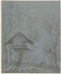 Dovecote Among Trees by Cornelis Saftleven (possibly)