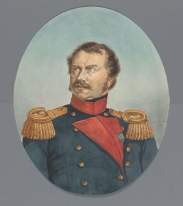 Portrait of the Duke of Saxony-Weimar by Cornelis Sebille Roos (tekenaar) (signed by artist)