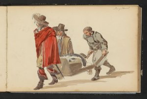Group of Figures in Seventeenth-Century Clothing by Cornelis Springer