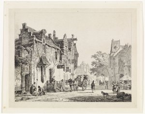 Cityscape with Horse Cart