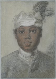 Head of a Black Young Man with Feathered Turban