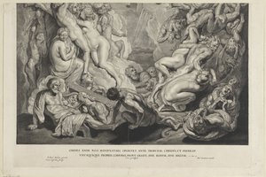 Last Judgment (lower plate) by Cornelis Visscher (II)