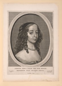 Albertine Agnes, Princess of Orange Nassau, from Nine Portraits by Cornelis Visscher