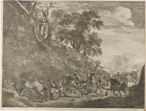 Attack on a Convoy by Cornelis Visscher