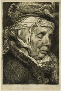Head of an Old Woman by Cornelis Visscher