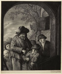The Traveling Musicians by Cornelis Visscher