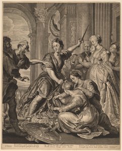 Achilles at the Court of Lycomedes by Cornelis Visscher after Sir Peter Paul Rubens, published by Pieter Claesz Soutman