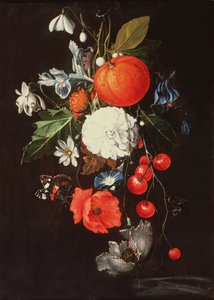 Still Life with Fruit and Flowers by Cornelis de Heem