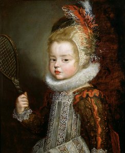 Portrait of a Child Holding a Racket by Cornelis de Vos