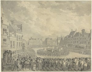 Swearing in of the College of Commissioners by the Militia Officers on the Neude in Utrecht, 1786