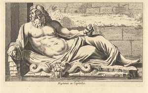 Statue of Neptune at the Fountain on the Capitoline Hill in Rome by Cornelis van Dalen (I)