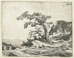 Landscape with Tree by Cornelis van Kittensteyn (attributed to)