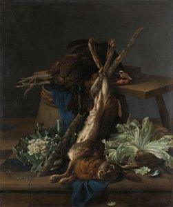 Still Life with Hare and a Black Rooster