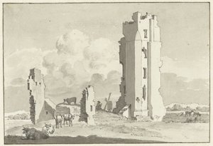 Ruins of the House at Cleves near Haarlem by Cornelis van Noorde