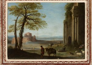 Pastoral Landscape by Cornelis van Poelenburch