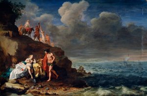Bacchus and Ariadne on the Island of Naxos by Cornelis van Poelenburgh or Poelenburch