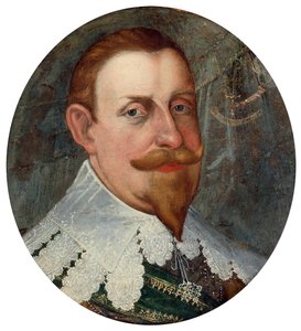 Gustavus Adolphus (1594-1632), known as The Great or The Lion of the North, King of Sweden - Painting by Cornelius Arendtz (1590-1655)