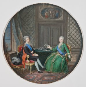 King Gustavus III and Catherine II of Russia in Fredrikshamn 1783 by Cornelius Hoyer