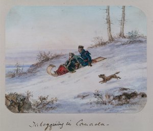 Tobogganing in Canada by Cornelius Krieghoff