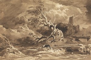 A Tree Struck by Lightning by Cornelius Varley