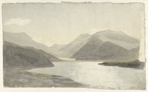 Sunlight over a Lake near Snowdon, Llanberis, North Wales