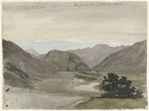 View of Moel Siabod from Beddgelert, North Wales by Cornelius Varley