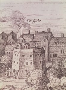 The Globe Theatre (detail) by Cornelius de Visscher