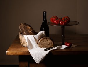 Rustic Table Still Life by Corrado La Licata