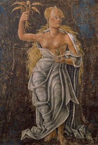 Dean, detail from Virgin of the Sign, scene from Month of August, attributed to Cosimo Tura by Cosimo (attr. to) Tura