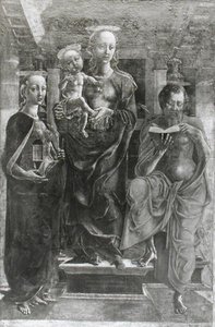 The Virgin and Child with Mary Magdalene and St. Jerome by Cosimo Tura