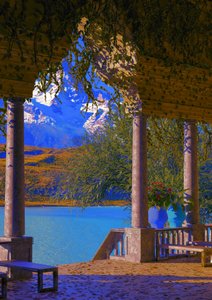 Pergola Mountain Lake View by CosmoZach