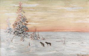 Winter Landscape with Wolves by Count Vladimir Leonidovich Muravyov