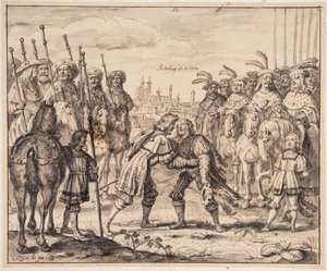 Christian I Meets Prince Maximilian at Rothenburg ob der Tauber in 1474