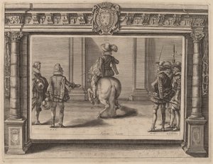 Louis XIII on Horseback, Receiving Instruction by Crispijn de Passe II