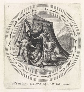 Drunkenness of Noah (History of Noah series) by Crispijn van de Passe (I)