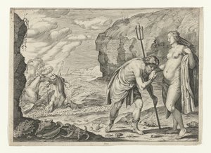 Neptune and Caenis by Crispijn van de Passe (II) (attributed to)