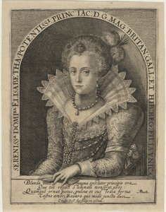 Elizabeth, Princess, Wife of the Elector Palatine Frederick V, King of Bohemia by Crispijn van de Passe I