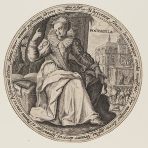 Erato, from The Muses by Crispijn van de Passe I