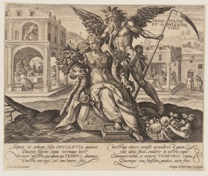 Felicitas et Opulentie Typus, from Time with Virtues and Vices by Crispijn van de Passe I